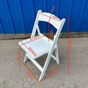 Sillas Plegables de Resina Blancas para Jardín, Fiestas, Banquetes y Bodas al por Mayor - Product Image 4