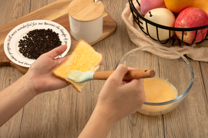 Set di 12 Utensili da Cucina Ecologici con Manici in Legno e Silicone, Spatola e Cucchiaio per Cucinare, Sicuri per Alimenti e Microonde - Product Image 3