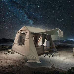 Tente de camping pour 4-5 personnes, abri familial d'extérieur, Oxford double couche, imperméable, protection UV, coupe-vent, moustiquaire - Product Image 2