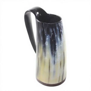 European Style Ox Buffalo Horn <b>Beer</b> Tankard Waterproof Handmade Dishwasher Safe Food Contact Grade Antique Wine Viking Style - Product Image 5