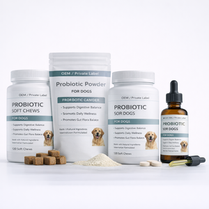 Supplément en poudre d'huile de poisson probiotique pour chiens et chats OEM, absorption rapide, soutien immunitaire, soulage les flatulences et les ballonnements, santé digestive - Product Image 4