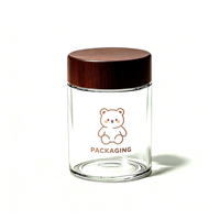 Bocaux en verre anti-odeur de 1oz, 2oz, 3oz, 4oz, 5oz, 6oz, 8oz, 18oz pour fleurs, bocal en verre anti-enfant de 3,5g avec couvercles hermétiques, impression sérigraphique