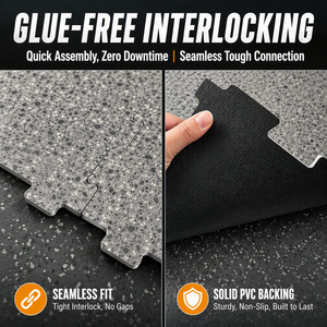 Piastrelle in PVC Intrecciate di Grado Industriale con Effetto Maculato, Pavimentazione Ammortizzante per Centri di Formazione e Studi - Product Image 3