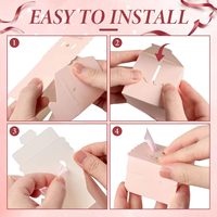 Dessin animé rose filles enfants préféré thème fête déco emballage pour marchandise cadeau biscuit boîte à bonbons papier