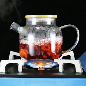 Set di acqua per uso alimentare Design di miscelazione Set di brocca in vetro con coperchio <span class=keywords><strong>bicchieri</strong></span> per succhi Set di <span class=keywords><strong>bicchieri</strong></span> teiera in vetro - Product Image 4