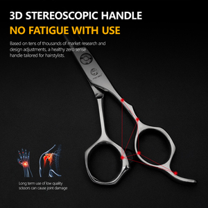 Prosee Chuyên Nghiệp Phải Tay Làm Tóc Công Cụ 6 Inch Tóc Cắt Kéo Sắc Nét Vg10 Thép 32 Răng Mỏng Kéo - Product Image 5