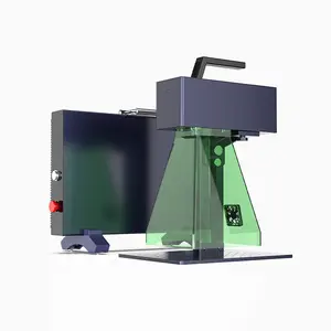 Desktop Fiber Laser Marking Machine with Computer on Metals cups 20w jewelry laser engraving machine