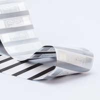 Étiquette RFID UHF souple imprimée à coudre 860-960 MHz, étanche et résistante aux produits chimiques, pour l'inventaire de vêtements en textile de détail