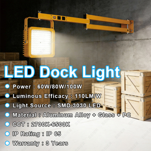 Lámpara de Trabajo LED de Brazo Oscilante de 60W con Certificación CE ROHS, Nueva, para Almacenes, Equipos de Carga y Muelles - Product Image 2