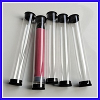Usine Personnalisé Écologique Transparent Cylindre Tube En Gros PC PET Transparent Poly Emballage En Plastique Tube Rond avec bouchon à vis