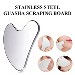 Herramienta de Masaje Gua Sha de Acero Inoxidable en Forma de Corazón, Reafirmante de Piel, Lifting Facial, Tabla de Raspado de Metal, Herramienta Facial Gua Sha - Product Image 2