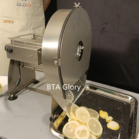 Elektrische Aardappelchampignon Citroengroente Fruit Snijmachine Ham Worst Gekookt Rundvlees Bevroren Vlees Snijmachine