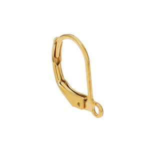 18k Goldfarbene Runde Ohrhaken Creolen-Basis für DIY Damen-Ohrringe Verbinder Schmuckherstellung - Product Image 4