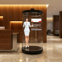 Utech UT-75CST2 Écran publicitaire numérique holographique transparent 3D de 75 pouces 4K avec luminosité de 1 000 000:1 (1000 cd/m²) et intelligence artificielle