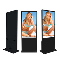 Affichage numérique sur pied, écran LCD, totem, borne libre-service, 65, 75, 85 pouces, appareil de lecture publicitaire intérieur