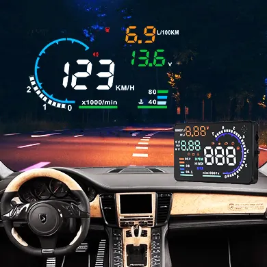 Head Up Display A8 Nueva actualización Parabrisas Coche LED HUD 5,5 pulgadas Over Speed OBDII proyección digital universal auto electrónico HUD