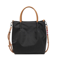 Nouveau Sac à Main Femme Tendance en Nylon Couleur Unie avec Fermeture Éclair et Chaînes, Sac Fourre-Tout Urbain Portable Résistant à l'Eau pour l'Été en Polyester