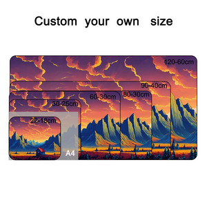 OEM Full Color Printing Landscape Art Gaming Mouse Pad Sunset Mountain Large Mousepad Rubber Base Keyboard <b>Mat</b> Gaming Desk Pad - Product Image 2