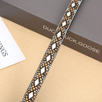 Cristal Strass Tube Corde bling Chaussures Dentelle Pantalon Corde Strass Diamant Bande Cordon Strass Corde