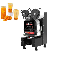 Scelleuse semi-automatique électrique intelligente pour gobelets de thé au lait, jus et boissons (bubble tea, boba), compatible avec les gobelets en plastique/papier de 90 mm et 95 mm