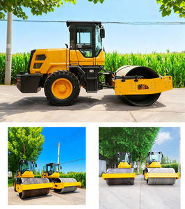 เครื่องอัดถนนยางมะตอยระบบสั่นไฮดรอลิกพร้อมถังคู่ขนาด10ตันสำหรับอุตสาหกรรม - Product Image 2