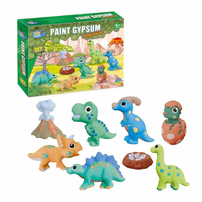 2024 nuovo arrivo gesso fai da te giocattolo Set dinosauro animale ragazza disegno di attività Creative Kit di pittura di arti e mestieri