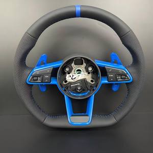 Volante de Cuero Personalizado de Línea <span class=keywords><strong>S</strong></span>, Semi-Perforado, para <span class=keywords><strong>Audi</strong></span> <span class=keywords><strong>A3</strong></span> 8V A4 A5 A6 A7 B7 B8 B8.5 S3 S4 S5 B9 C7 RS5 Q5 Q7 TTRS - Product Image 1