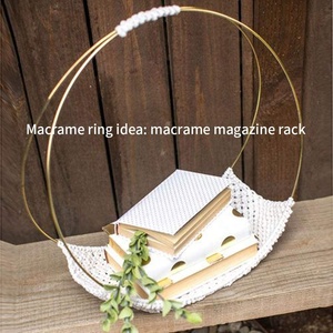 Bagues en métal port-couronne florale, anneaux pour bricolage de couronne, décor de mariage, <span class=keywords><strong>attrape</strong></span>-rêve et suspension murale en macramé, Crafts-15cm - Product Image 4