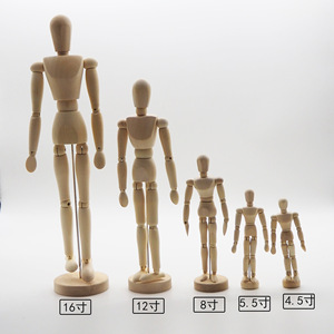 Respetuoso del medio ambiente <span class=keywords><strong>madera</strong></span> estatuilla humanos japonés articulado <span class=keywords><strong>muñeca</strong></span> - Product Image 3