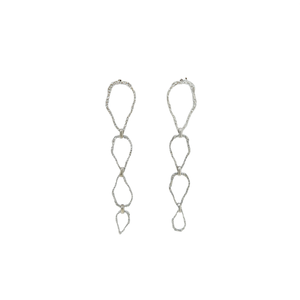 Fashion Drop <b>Earrings</b> 316L Stainless Steel PVD Gold Plating Sustainable Resistant Long Chain Design - Product Image 2