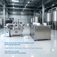 Machine de marquage laser rotative automatique intérieure et extérieure avec système de collecte de données et de traçabilité pour bouteilles blanches