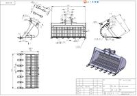Godet de criblage pour prétraitement de minerai d'exploitation minière en Amérique du Sud Rainbow RB Bucket M-001 Q460 OEM CE ISO SGS Tamis lourd