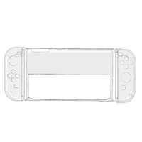 8in1 étui de protection en cristal creux avec Joystick Thumb Stick Grip Cover verre trempé pour Nintendo Switch OLED