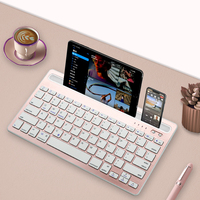 Keyboard Laptop Baru dengan BT Wireless 2.4Ghz Wireless USB Type C 78 Tombol Sensor Optik Desain Mini Plastik Tanpa Mouse