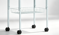 Grande cage à oiseaux en fer sur roulettes avec toit, pour calopsites, perruches, agapornis, avec étagère de rangement amovible