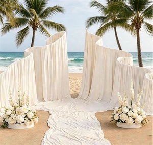 A-486 Accesorios para Arreglos de Boda, Telón de Fondo Grande para Escenario, Mantel de Tela en Forma de S, Estante Decorativo para Exteriores - Product Image 1