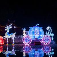 Lanternes de Noël personnalisées Si Hai avec personnages décoratifs, homme en pain d'épices, en tissu de soie avec éclairage LED pour les fêtes
