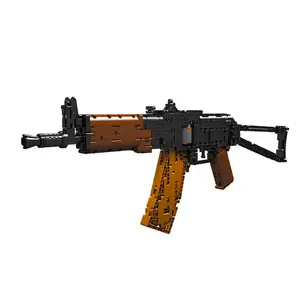 Khuôn Vua 14020 Thompson submachinegun quân sự mô phỏng vũ khí súng nhựa gạch giáo dục Bộ no. AK-74U xây dựng khối