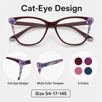 Montures de lunettes optiques de vue œil-de-chat en acétate à monture complète pour femmes – Lunettes de créateur de haute qualité