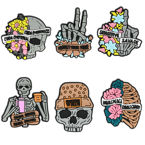 Nouveau Halloween Horreur Sabots Charmes Crâne Horreur Décoration PVC Caoutchouc Épingles À Chaussures Chaussures Accessoires Designer Charmes Chaussures Charmes - Product Image 1