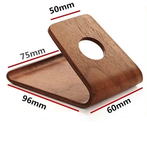 Support de téléphone portable en bois artisanal et support de bureau pour téléphones portables et tablettes, avec rangement intégré - Product Image 2
