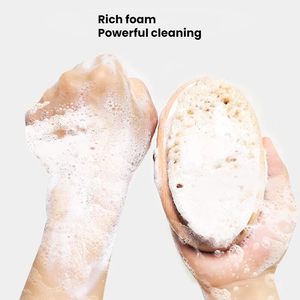 Spazzola per il Corpo Ovale Personalizzabile con Logo, Esfoliante per Uso Bagnato/Asciutto, in Legno di Faggio con Setole di Cinghiale e Sisal, per Massaggio della Pelle Secca, Stile Semplice - Product Image 4