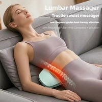 Masseur lombaire électrique avec traction par airbag, EMS, TENS, chaleur et vibrations, appareil de massage pour le bas du dos à domicile