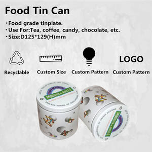 Tùy chỉnh in ấn logo tinplate Bao bì nhỏ container Vòng Matte kim loại có thể đồng bằng <span class=keywords><strong>tins</strong></span> cho cà phê - Product Image 6
