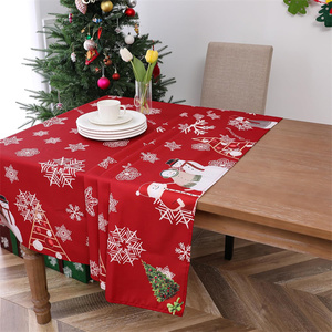 Mantel Navideño Resistente al Agua de Poliéster/Algodón con Estampado de Muñeco de Nieve <span class=keywords><strong>para</strong></span> Comedor Interior - Product Image 5