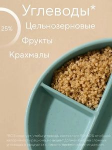 Platos de Cena Redondos Reutilizables de Paja de Trigo con 3 Compartimentos, Plato de Control de Porciones de 9 Pulgadas para Bajar de Peso - Product Image 2