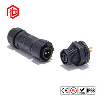 Montage-Steckverbinder Männlich-Weiblich IP68 10A PCB/FPC-Kompatibel M12 M16 M20 2-Pin Runder Wasserdichter Elektrischer Kabelstecker