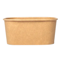 Boîte à lunch en papier kraft recyclable de qualité alimentaire pour emballage de restaurant à emporter avec couvercle en PET