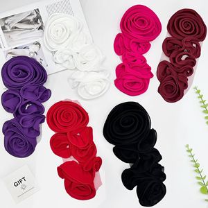 Simplicidad Dacron 3D decoración Floral forma de flor accesorios de vestido de novia parche Floral desmontable accesorio de ropa DIY - Product Image 2