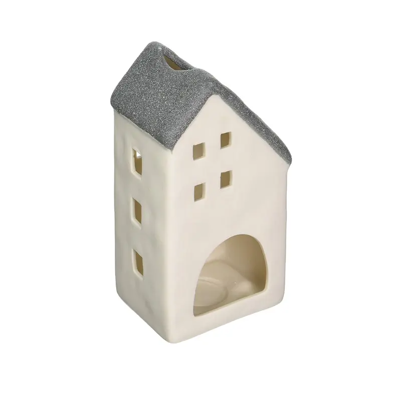 House shape porcelain tealight candle holder
